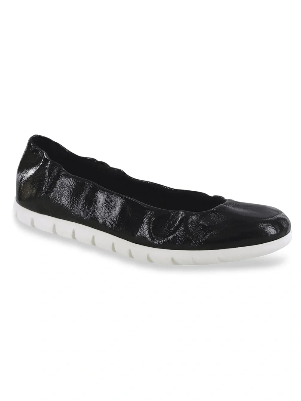 SAS Radiant Ballet Flat Carbon Black Patent Leather Womens 8